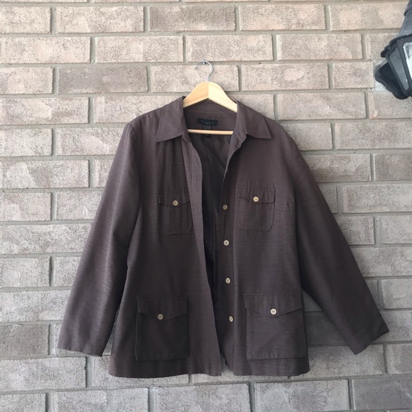100% Silk brown jacket/blazer - Picture 1 of 4